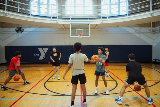 boys playing basketball