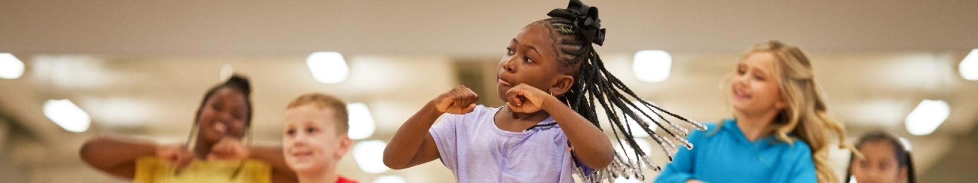 kids in exercise class